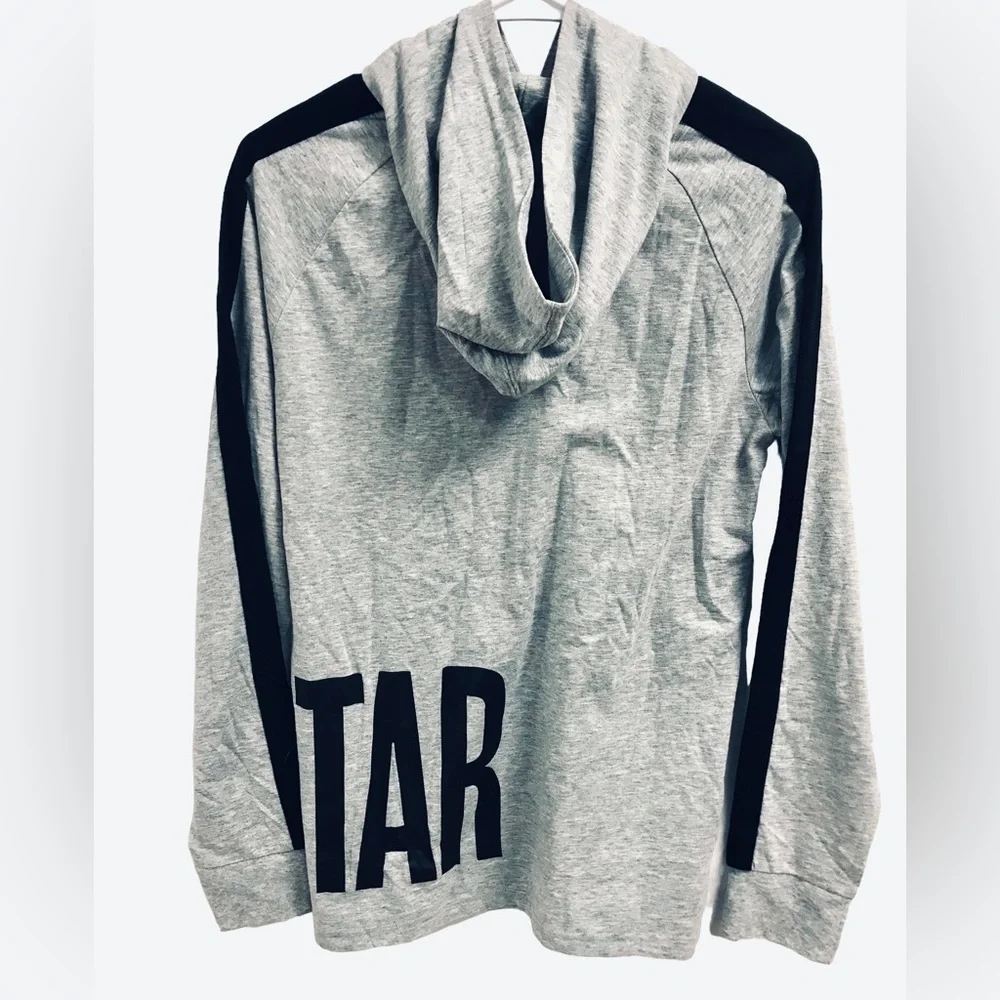 Converse All Star Cotton Long Sleeve Shirt with Hood Heather Gray Boys Size XL
